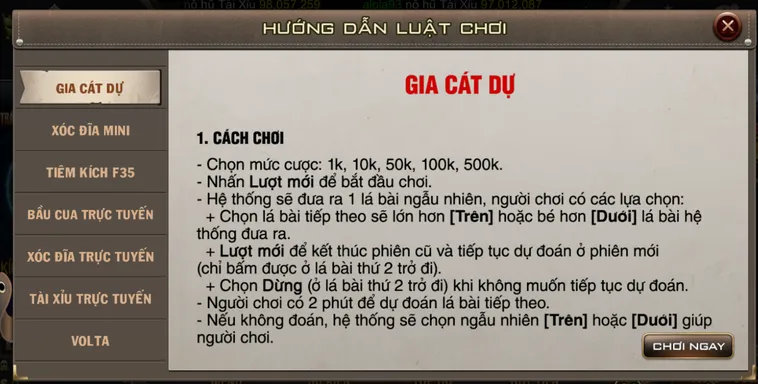 Trải Nghiệm Dự Đoán Đỉnh Cao Cùng Minigame Mini Gia Cát Dự tại B52 Club