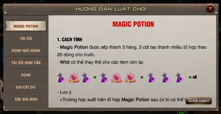 Siêu Phẩm Minigame Magic Potion Tại B52 Club Đậm Chất Anh Hùng Sử Thi