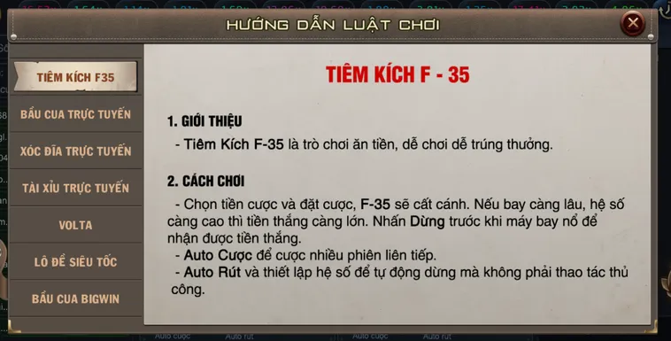Khám Phá Siêu Phẩm Minigame Tiêm Kích F35 Tại B52 Club Với Phần Thưởng Khủng