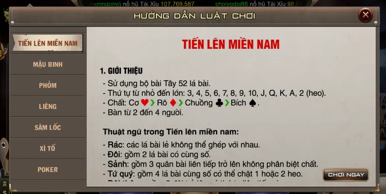 Trải Nghiệm Đỉnh Cao Tiến Lên Miền Nam tại B52 Club Đấu Trí Vang Dội